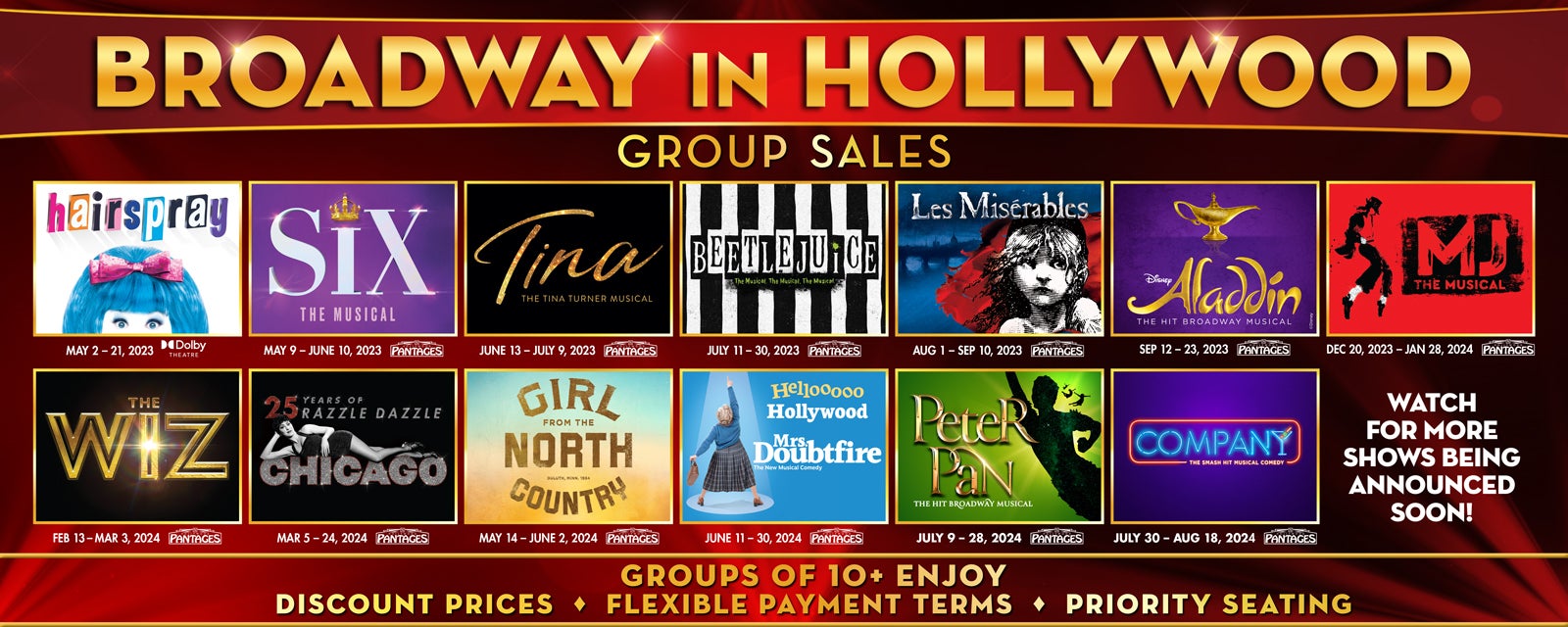 Group Sales | Broadway in Hollywood